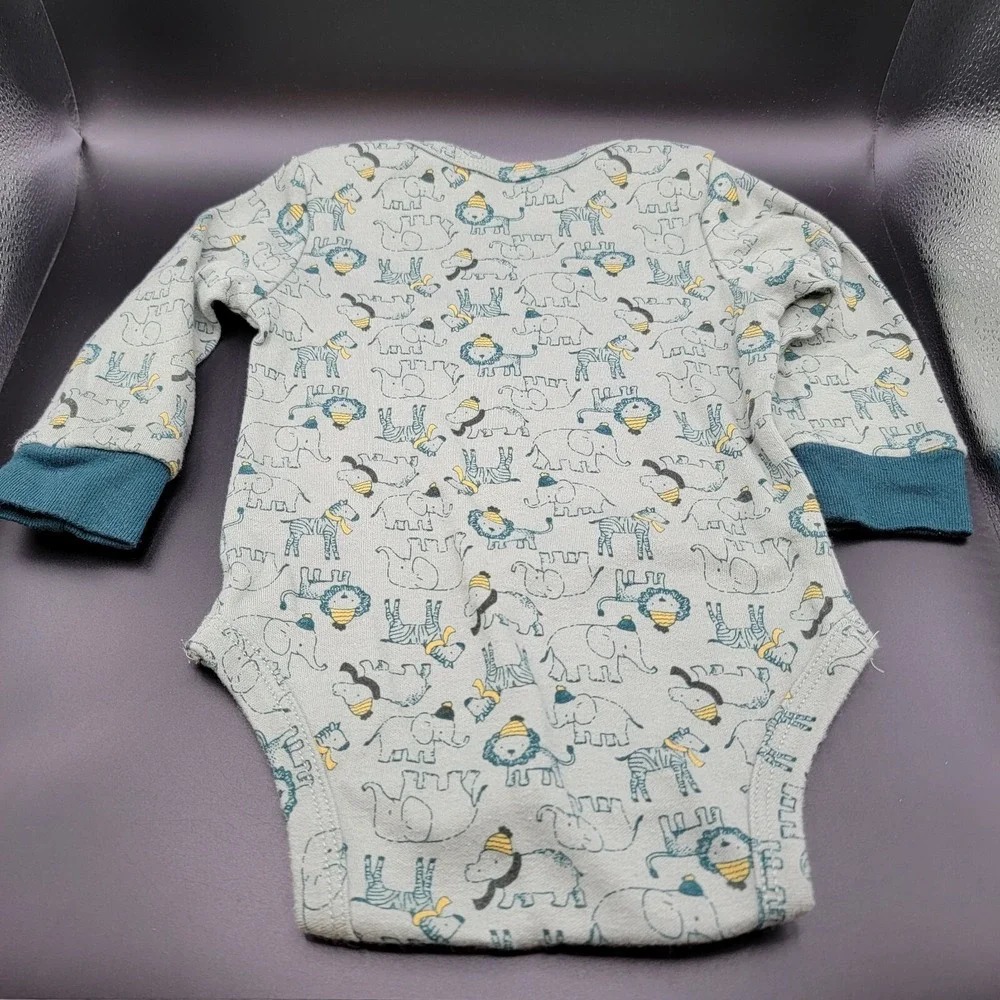 Kyle And Deena Long Sleeve Bodysuit Zoo Animals Size 6-9M